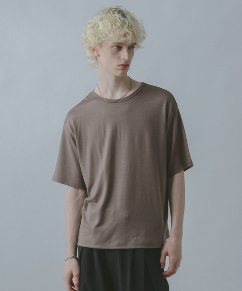 HARE(ハレ)の「【WOOL100% MADE IN JAPAN】PREMIUMウールカットソー(HARE)(Tシャツ/カットソー・メンズ・ブラック/グレー/ベージュ・MEDIUM/SMALL)」の8枚目の写真