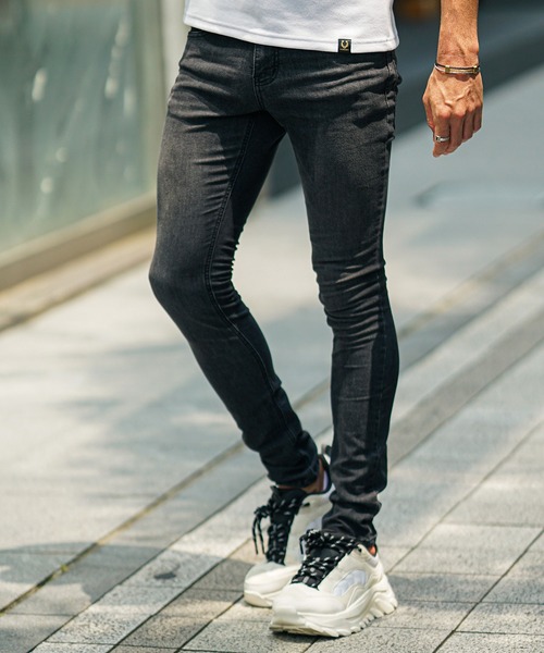 SOMEDIFF(サムディフ)の「【SOMEDIFF】接触冷感極細デニムパンツ メンズ スキニー スリム ストレッチ ジーンズ ジーパン 春服(デニムパンツ・メンズ・スカイブルー/ブラック/ブルー・XL/L/M/S)」の6枚目の写真
