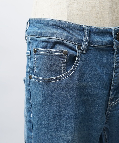 SOMEDIFF(サムディフ)の「【SOMEDIFF】接触冷感極細デニムパンツ メンズ スキニー スリム ストレッチ ジーンズ ジーパン 春服(デニムパンツ・メンズ・スカイブルー/ブラック/ブルー・XL/L/M/S)」の15枚目の写真