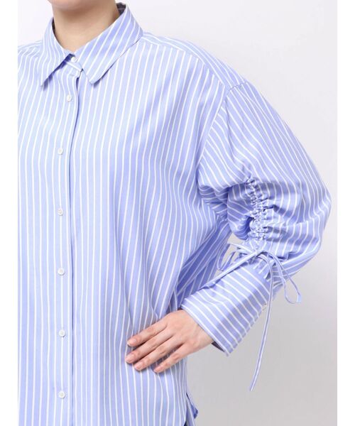 OUNNOUN（オウンノウン）の「【OUNNOUN】ドロストスリーブシャツ（シャツ/ブラウス・レディース・アイボリー/ブルー/ライトグレー・FREE）」の21枚目の写真