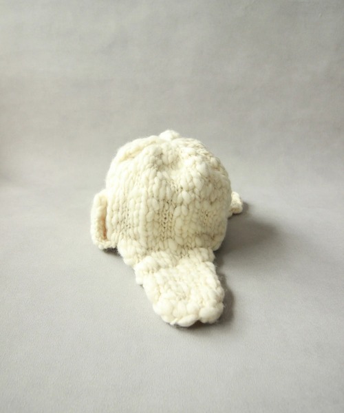 Nine Tailor（ナインテイラー）の「Nine Tailor Cockscomb Flap Cap (N-1551)（ニットキャップ/ビーニー・メンズ・ブラウン/ブラック/アイボリー・FREE）」の11枚目の写真