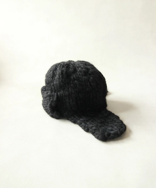 Nine Tailor（ナインテイラー）の「Nine Tailor Cockscomb Flap Cap (N-1551)（ニットキャップ/ビーニー・メンズ・ブラウン/ブラック/アイボリー・FREE）」の18枚目の写真