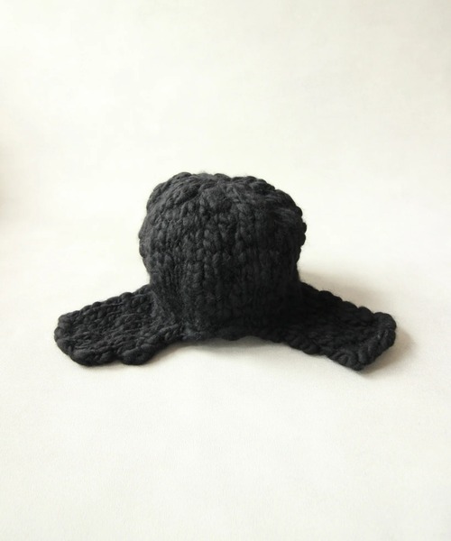 Nine Tailor（ナインテイラー）の「Nine Tailor Cockscomb Flap Cap (N-1551)（ニットキャップ/ビーニー・メンズ・ブラウン/ブラック/アイボリー・FREE）」の19枚目の写真