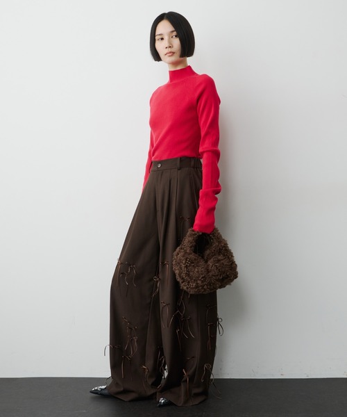 LA BELLE ETUDE（ラベルエチュード）の「many ribbon pants（スラックス・レディース・ブラウン/アイボリー/ブラック・0/1）」の20枚目の写真