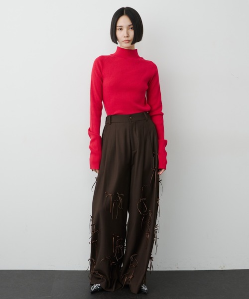 LA BELLE ETUDE（ラベルエチュード）の「many ribbon pants（スラックス・レディース・ブラウン/アイボリー/ブラック・0/1）」の21枚目の写真