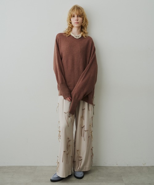 LA BELLE ETUDE（ラベルエチュード）の「many ribbon pants（スラックス・レディース・ブラウン/アイボリー/ブラック・0/1）」の18枚目の写真