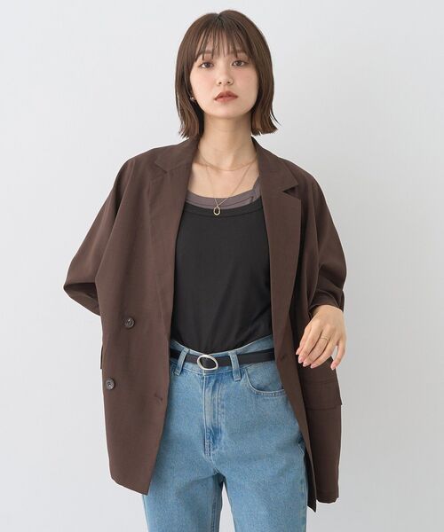 earth music&ecology(アースミュージックアンドエコロジー)の「【2025AW】シアードルマンジャケット(ブルゾン・レディース・ブラウン/ブラック・FREE)」の19枚目の写真