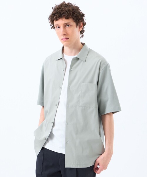 MACKINTOSH PHILOSOPHY(マッキントッシュ フィロソフィー)の「ニットコンビシャツ ケーブルニット×ブロード(シャツ/ブラウス・メンズ・ライトベージュ/ライトグリーン/ダークネイビー/ピンク系その他3・40/38)」の3枚目の写真