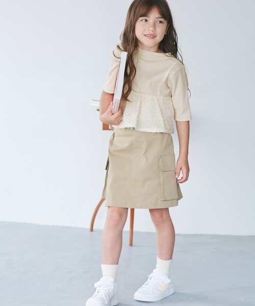 ROPE' PICNIC（ロペピクニック）の「【KIDS/キッズ】ビスチェドッキングカットソー（Tシャツ/カットソー・キッズ・ブラック/キナリ・S/M/L）」の13枚目の写真