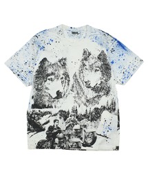 【USED】90’s SCREEN STARS “Wolf&Bike” アニマル Tシャツ