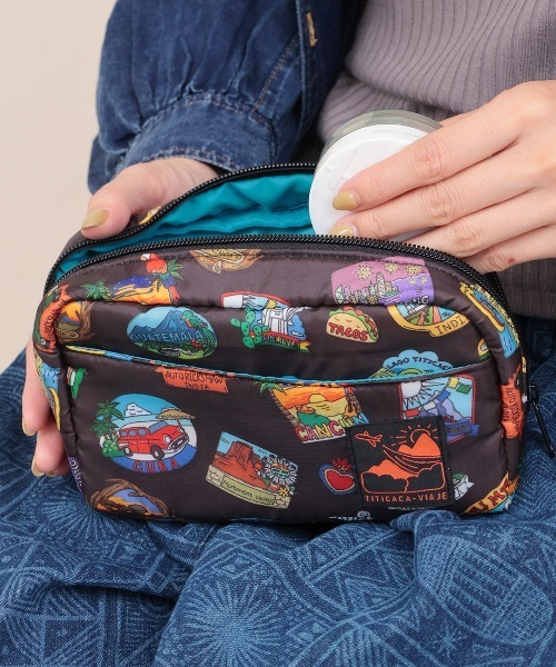 チチカカ（チチカカ）の「トラベルポーチ（ポーチ・レディース・ダークグリーン/ブラック・FREE）」の2枚目の写真