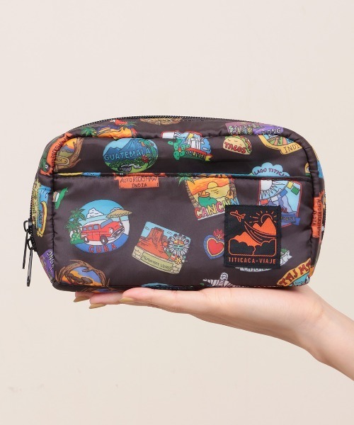 チチカカ（チチカカ）の「トラベルポーチ（ポーチ・レディース・ダークグリーン/ブラック・FREE）」の4枚目の写真