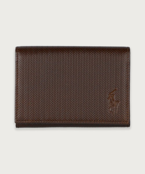 エンボスレザー カードケース（名刺入れ）｜POLO RALPH LAUREN（ポロ