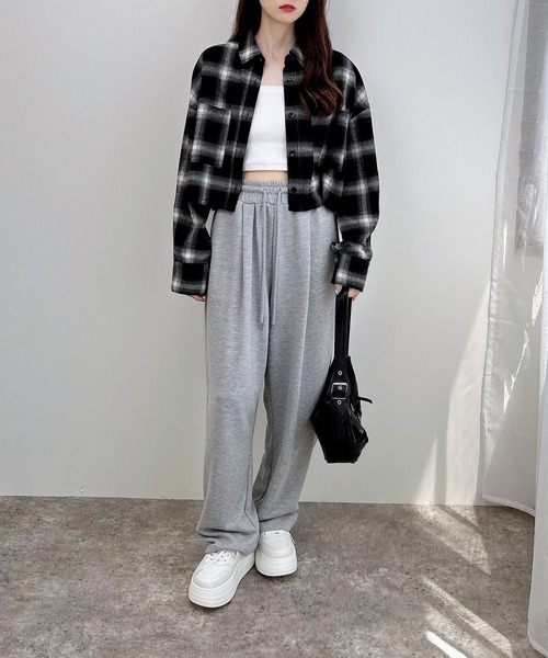 INGNI(イング)の「【WEB限定】チェックショートシャツ(シャツ/ブラウス・レディース・ワイン系8/ブラック系/ホワイト系その他7/ブラウン系その他2・M)」の13枚目の写真