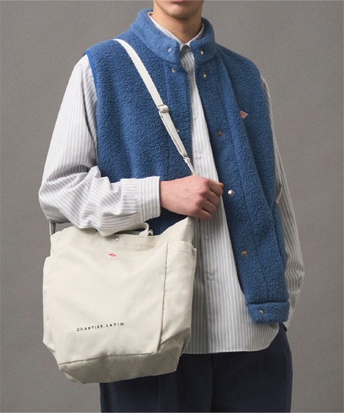 DANTON(ダントン)の「CANVAS 2WAY TOTE BAG〈QUARTIER LATIN〉(トートバッグ・レディース・ベージュ/チャコール/オレンジ/アイボリー/ブラック/ブルー・-)」の2枚目の写真