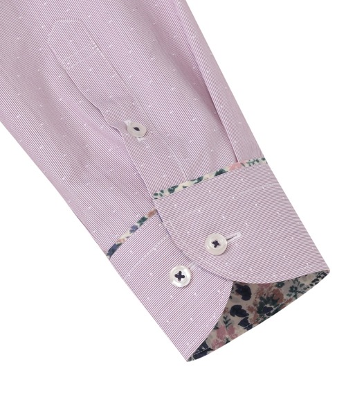 TOKYO SHIRTS（トウキョウシャツ）の「【透け防止】 形態安定ノーアイロン レギュラー 長袖ビジネスワイシャツ（ビジネスシャツ・レディース・パープル・LL/S/M/L/XS/XL）」の4枚目の写真