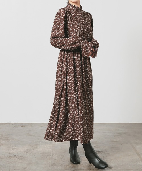 Honeys（ハニーズ）の「フリルネックワンピース（ワンピース・レディース・ブラック/ピンク系その他/ブラウン系その他・S/M/LL/L/3L）」の11枚目の写真