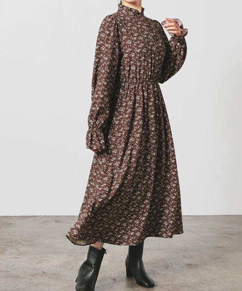 Honeys（ハニーズ）の「フリルネックワンピース（ワンピース・レディース・ブラック/ピンク系その他/ブラウン系その他・S/M/LL/L/3L）」の12枚目の写真