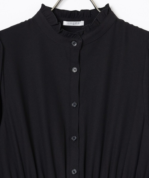 Honeys（ハニーズ）の「フリルネックワンピース（ワンピース・レディース・ブラック/ピンク系その他/ブラウン系その他・S/M/LL/L/3L）」の14枚目の写真