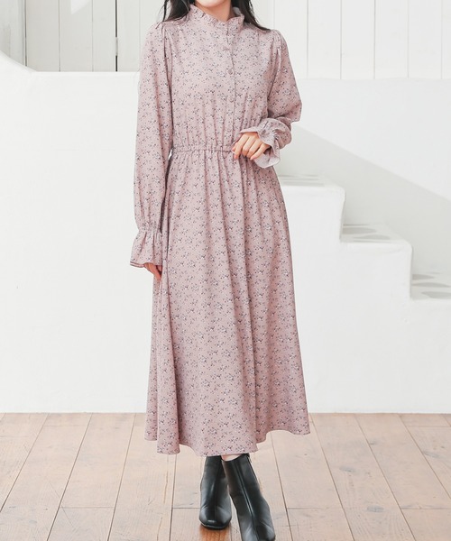 Honeys（ハニーズ）の「フリルネックワンピース（ワンピース・レディース・ブラック/ピンク系その他/ブラウン系その他・S/M/LL/L/3L）」の21枚目の写真