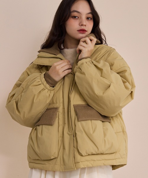 padding rib blouson/中綿リブブルゾン（ダウンジャケット/コート