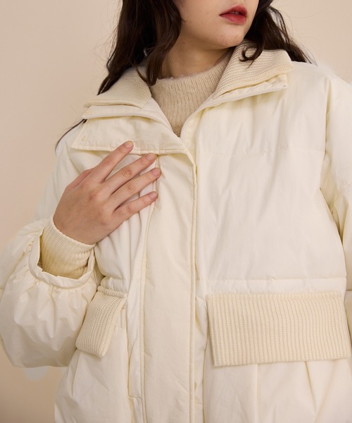 padding rib blouson/中綿リブブルゾン（ダウンジャケット/コート