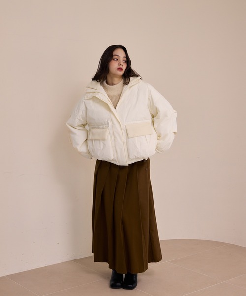 padding rib blouson/中綿リブブルゾン（ダウンジャケット/コート