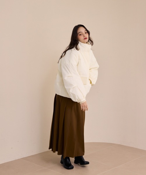 OLUN（オルン）の「padding rib blouson/中綿リブブルゾン（ダウン