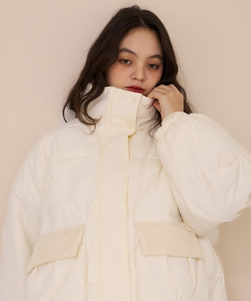 padding rib blouson/中綿リブブルゾン（ダウンジャケット/コート