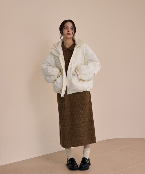 padding rib blouson/中綿リブブルゾン（ダウンジャケット/コート