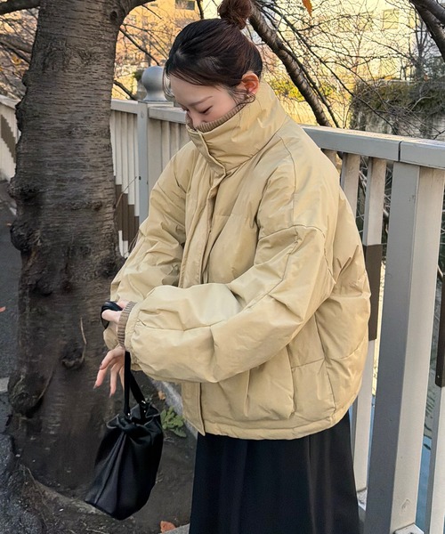 OLUN（オルン）の「padding rib blouson/中綿リブブルゾン（ダウン