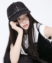 ねっこ⭐︎tanakadaisuke キャップ tanakadaisuke(タナカダイスケ) NO ROMANTIC cap]デニムキャップ