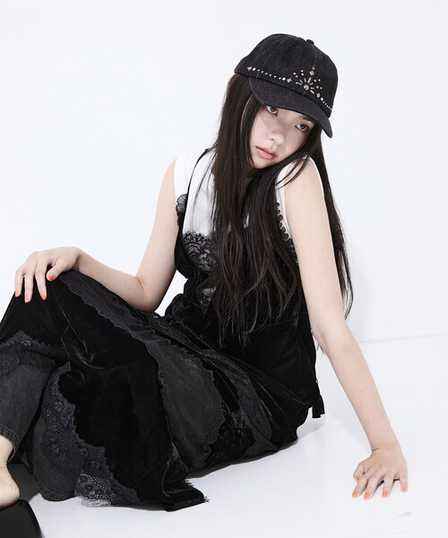 tanakadaisuke(タナカダイスケ)の「【tanakadaisuke/タナカダイスケ】silver metal tiara cap/シルバーメタルティアラキャップ(キャップ・レディース・ブラック/グレー・FREE)」の6枚目の写真