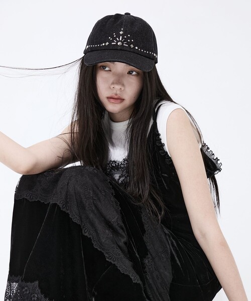 tanakadaisuke(タナカダイスケ)の「【tanakadaisuke/タナカダイスケ】silver metal tiara cap/シルバーメタルティアラキャップ(キャップ・レディース・ブラック/グレー・FREE)」の8枚目の写真