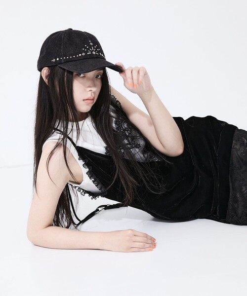 tanakadaisuke(タナカダイスケ)の「【tanakadaisuke/タナカダイスケ】silver metal tiara cap/シルバーメタルティアラキャップ(キャップ・レディース・ブラック/グレー・FREE)」の10枚目の写真