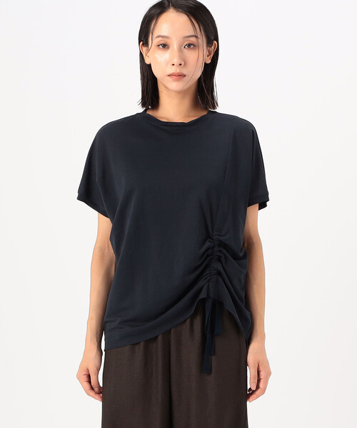 Gabardine K.T(ギャバジンケーティー)の「和紙ジャージー ブラウス仕立てのカットソー(Tシャツ/カットソー・レディース・オフホワイト/ネイビー/グレー・9号/7号)」の10枚目の写真