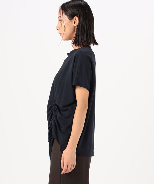 Gabardine K.T(ギャバジンケーティー)の「和紙ジャージー ブラウス仕立てのカットソー(Tシャツ/カットソー・レディース・オフホワイト/ネイビー/グレー・9号/7号)」の11枚目の写真