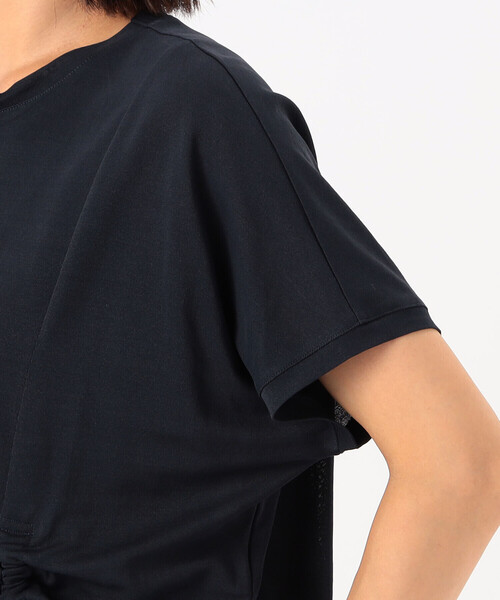 Gabardine K.T(ギャバジンケーティー)の「和紙ジャージー ブラウス仕立てのカットソー(Tシャツ/カットソー・レディース・オフホワイト/ネイビー/グレー・9号/7号)」の14枚目の写真