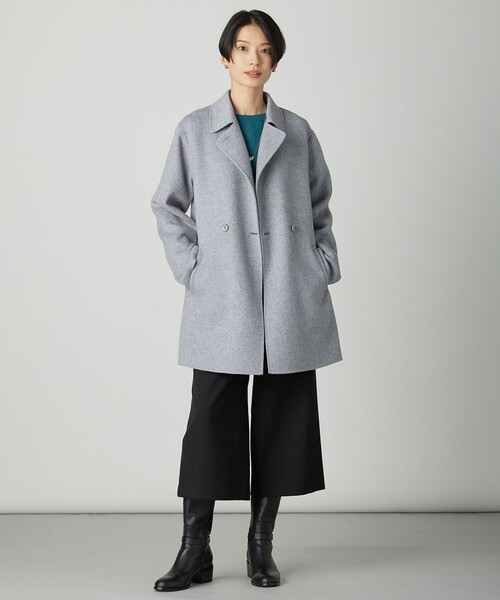 J.PRESS Ladies（J.プレス レディス）の「ウールナイロンリバー テーラード コート（その他アウター・レディース・ダルブルー系/ライトグレー系/ベージュ系・XS）」の13枚目の写真
