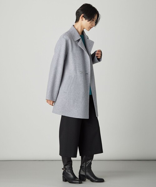 J.PRESS Ladies（J.プレス レディス）の「ウールナイロンリバー テーラード コート（その他アウター・レディース・ダルブルー系/ライトグレー系/ベージュ系・XS）」の14枚目の写真