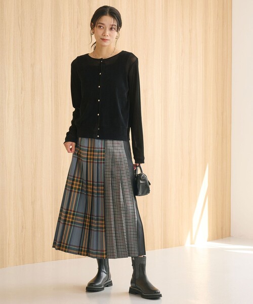 ミーナ◡̈オニールオブダブリン | レッグプリーツスカート 別注】＜O'NEIL of DUBLIN＞Patch80 プリーツスカート（スカート）｜O