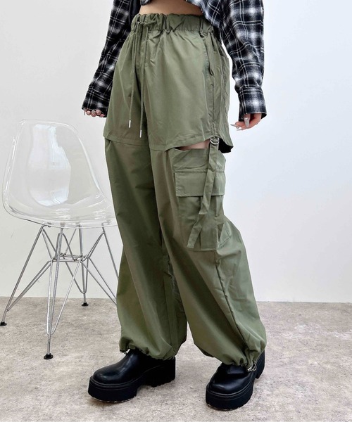 INGNI(イング)の「サイドスリットカーゴパンツ(カーゴパンツ・レディース・ブラック/グレー/カーキ/ブラウン・FREE)」の4枚目の写真
