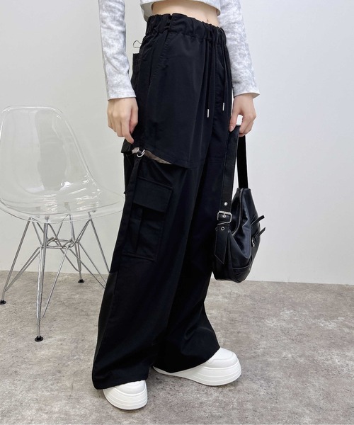 INGNI(イング)の「サイドスリットカーゴパンツ(カーゴパンツ・レディース・ブラック/グレー/カーキ/ブラウン・FREE)」の5枚目の写真