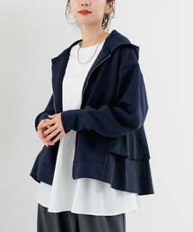 ANNA LUNA（アンナルナ）の「【ANNA LUNA】 異素材切替 フリル パーカー（パーカー）」