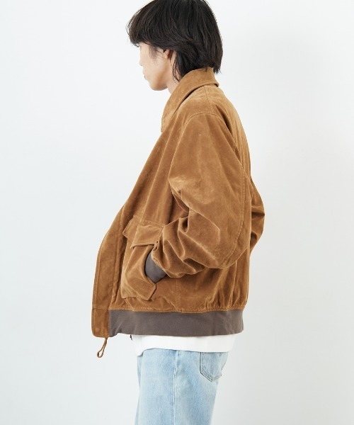 MI.CUSTOMです ARMY TWILL/アーミーツイル] 別注 ヴィーガンレザー A-2フライト