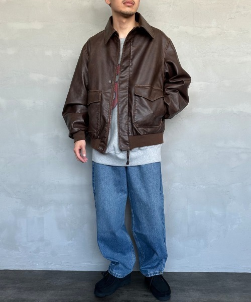 ARMY TWILL/アーミーツイル] 別注 ヴィーガンレザー A-2フライト