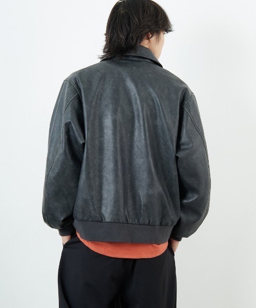 古着　短丈ボンバージャケット　レーヨン　薄手　アーガイル　太アーム　グレー黒M. GAP｜(U)リサイクル ヴィーガンレザー ボンバージャケット | Rakuten