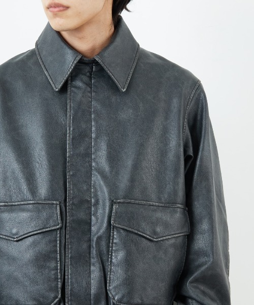 ARMY TWILL（アーミーツイル）の「[ARMY TWILL/アーミーツイル] 別注 ヴィーガンレザー A-2フライトジャケット（ブルゾン・レディース・ブラック/ベージュ/ブラウン・L/M/S）」の17枚目の写真