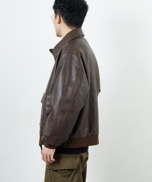 ARMY TWILL/アーミーツイル] 別注 ヴィーガンレザー A-2フライト