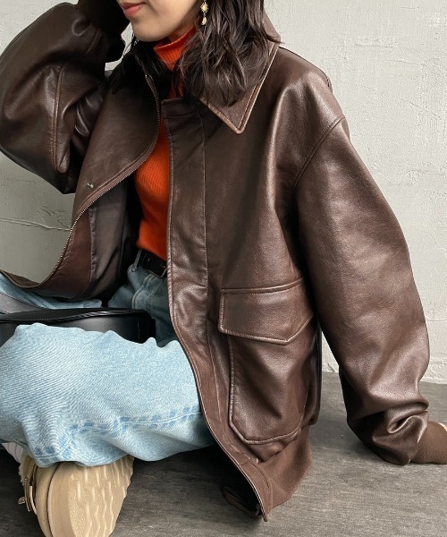 ARMY TWILL/アーミーツイル] 別注 ヴィーガンレザー A-2フライト